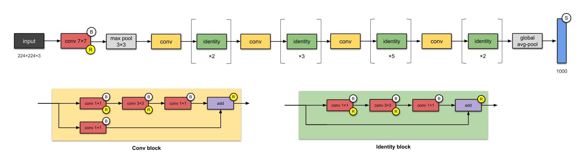 ResNet-50 (https://towardsdatascience.com/illustrated-10-cnn-architectures-95d78ace614d)